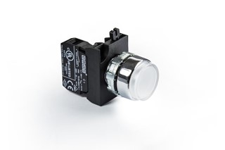 CM Serisi Metal 1NO Yaylı Çıkık Beyaz 22 mm Buton